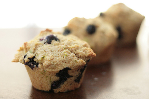 Blueberry Lime Muffins -- Completed Muffins