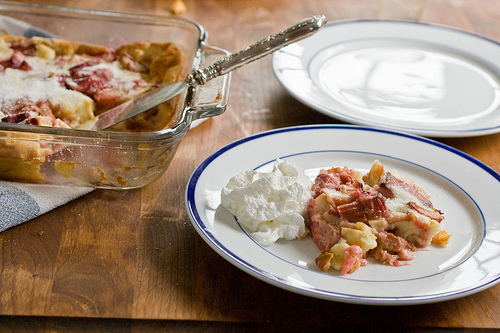 Roasted Rhubarb Clafoutis