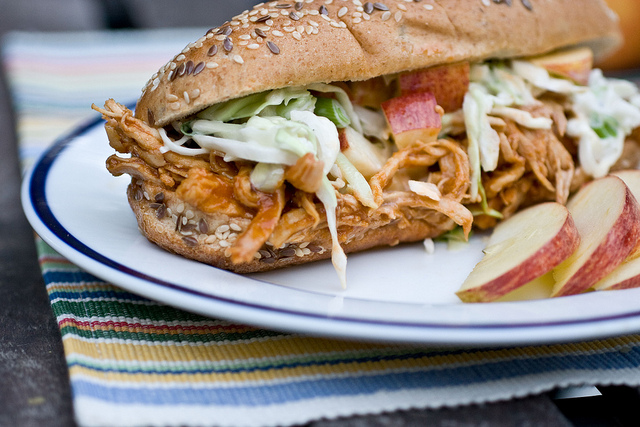 Pulled Chicken Apple Sandwich