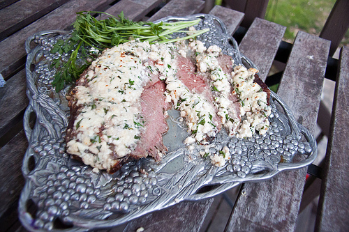 Flank Steak with Cheese