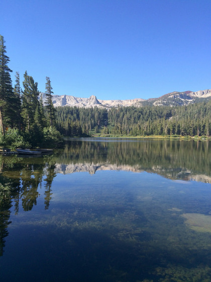 A picture from our summer vacation at Mammoth Lakes, where my refrigerator was always clean. Wish I was there now.