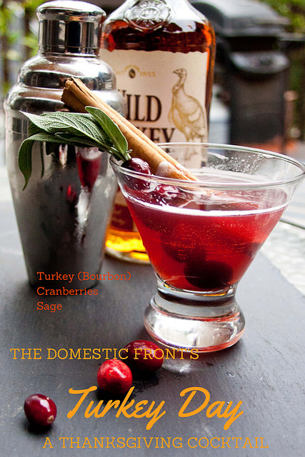 Bourbon, cranberry and sage combine to make a perfect cocktail for fall and Thanksgiving. 