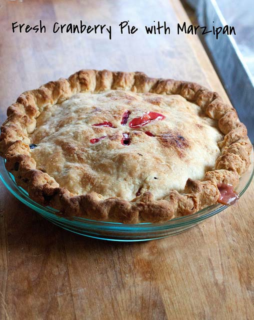 Fresh Cranberry Pie with Marzipan and How to Make Pie Crust