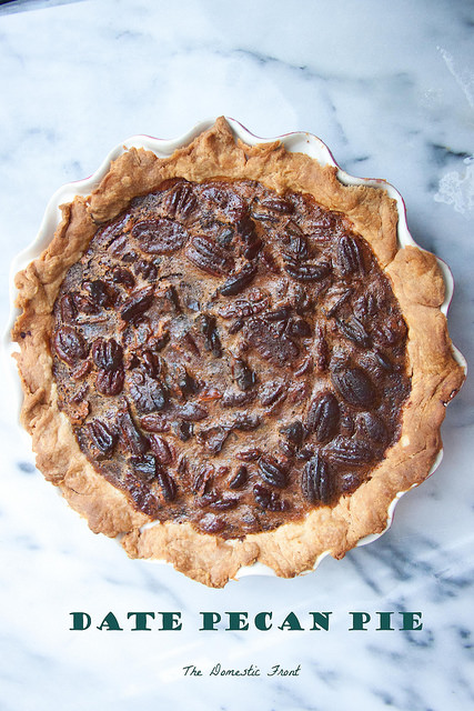 Date Nut Pie, Pecan Pie with Dates, Date syrup